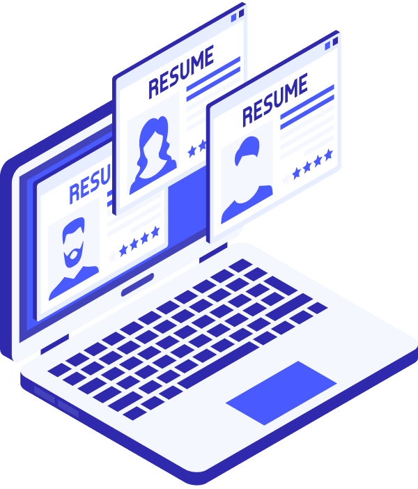 HRIS system displaying employee profiles and HR data on a computer